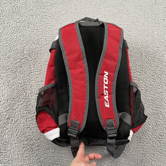 Easton Baseball Elite Softball Backpack Red Grey White - Picture 4 of 9